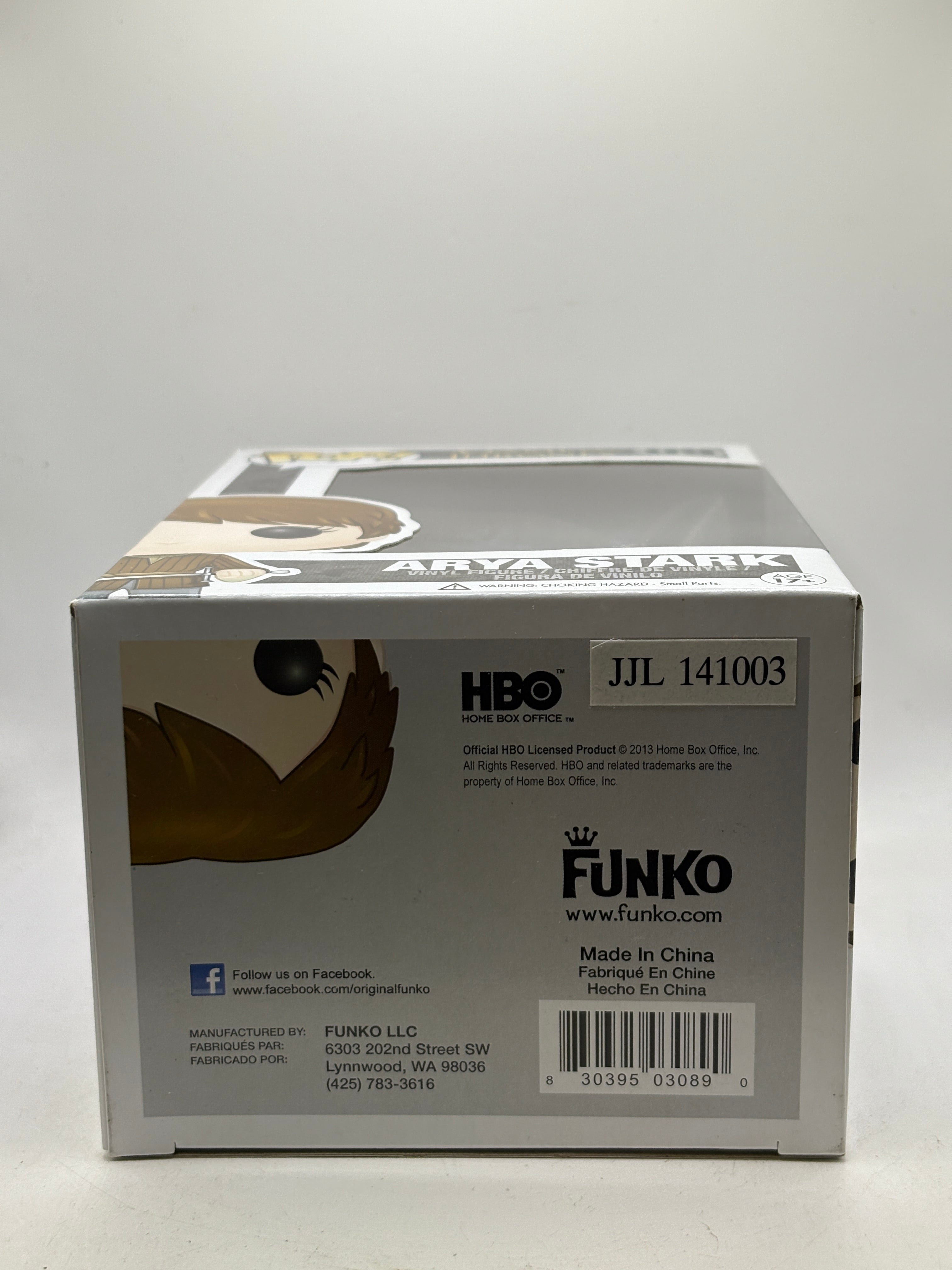 Funko POP! Game of Thrones #09 Arya Stark Vinyl Figure, bottom of box